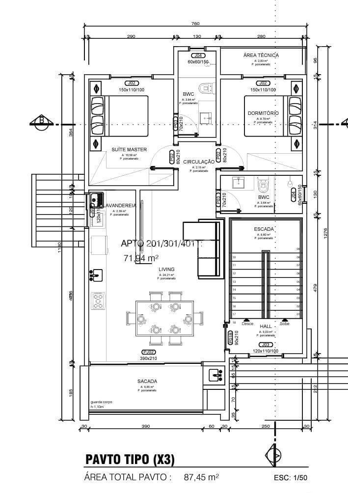 Apartamento à venda com 2 quartos, 87m² - Foto 2